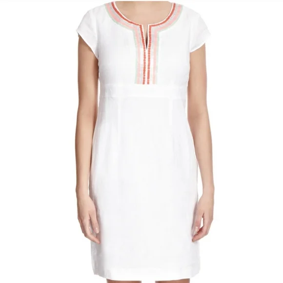 Boden White Dress with Red Accents - Picture 2 of 15